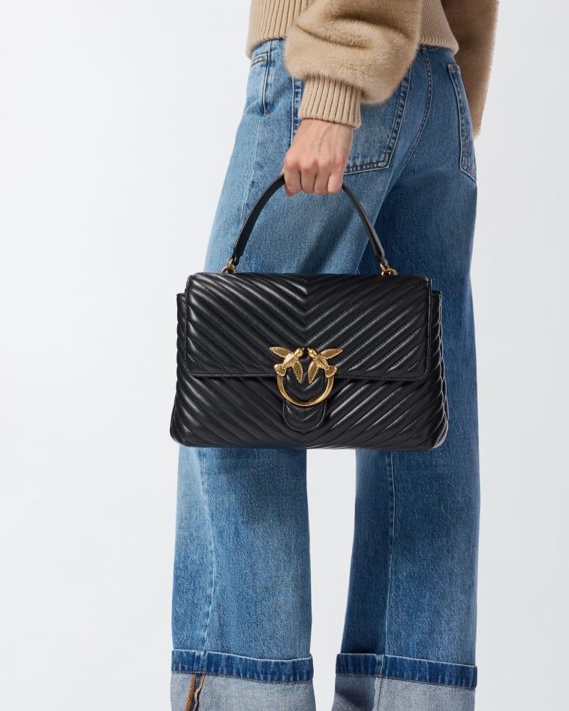 Big Lady Love Bag Puff Chevron 10042A0GK Z99Q PINKO 