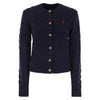 Cardigan misto lana lavorato a trecce