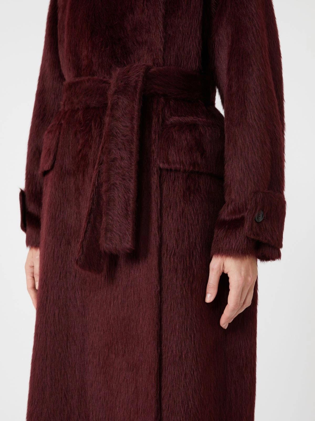 Cappotto lungo in alpaca e lana - Ciliegia<BR/> ALBATA1234 003 MAX MARA 
