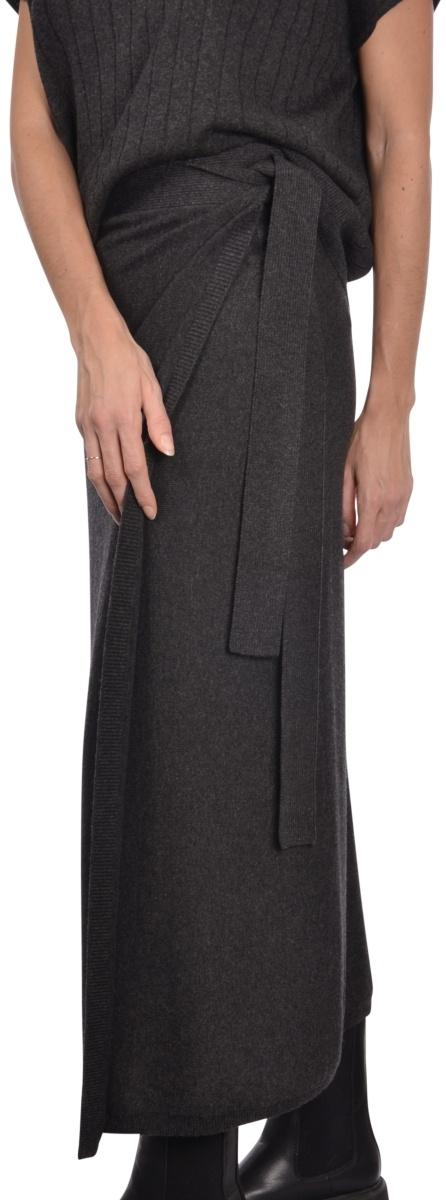 Gonna donna in misto lana