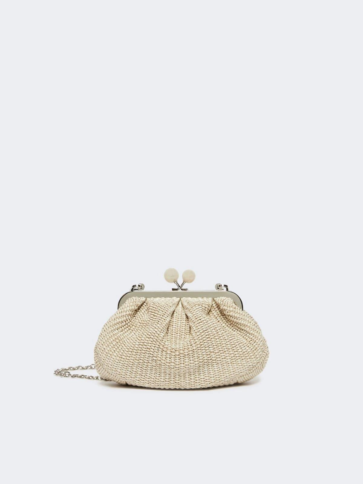Pasticcino Bag small effetto rafia - TORTORA<BR/> WKAPALMAS 050 WEEKEND 