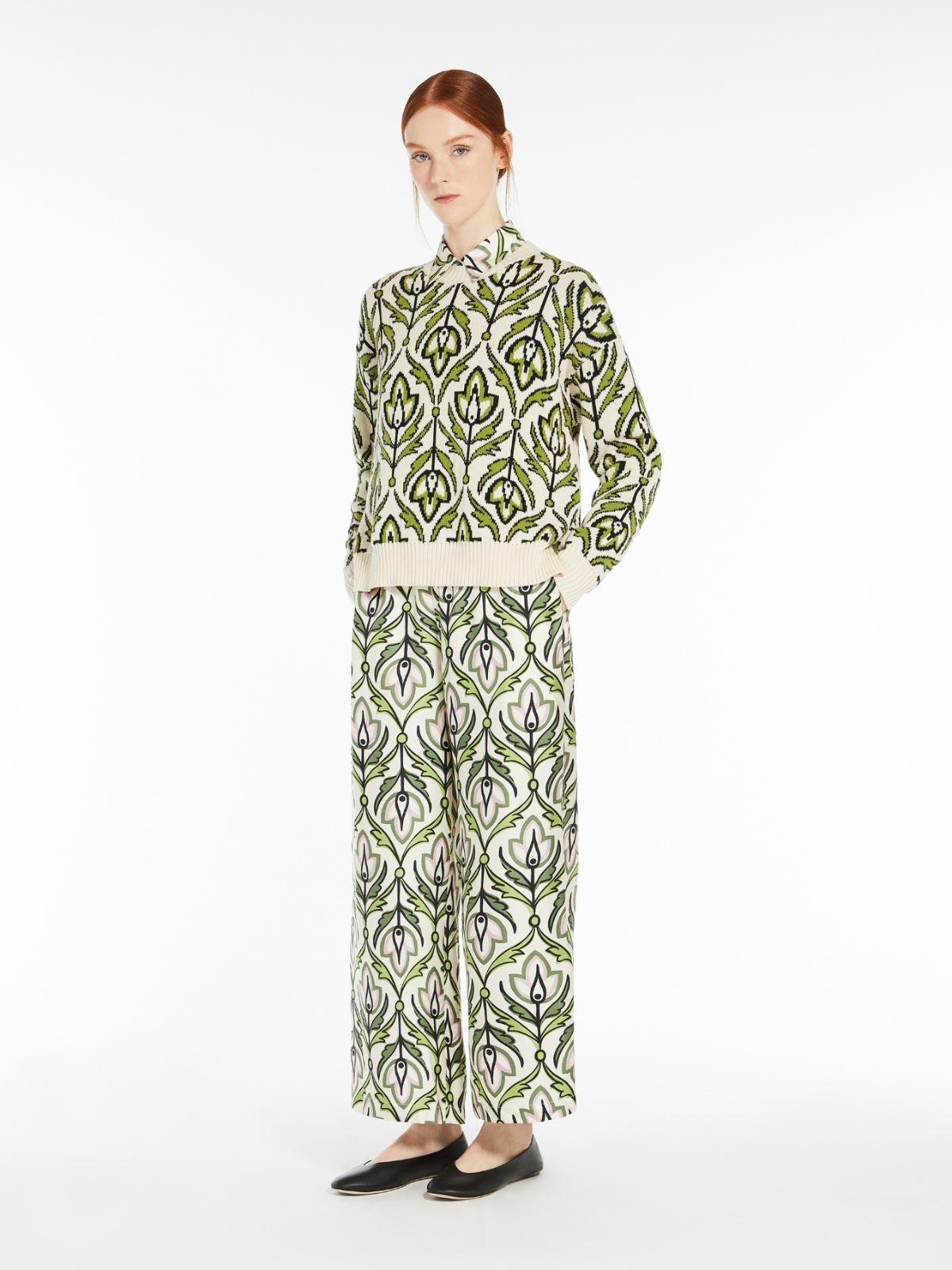 Pantalone donna in twill di seta EUSEBIO 002 WEEKEND 