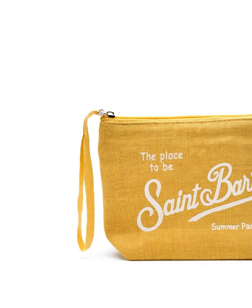 Pochette Aline in lino giallo ALI0004 00266L MC2 SAINT BARTH 