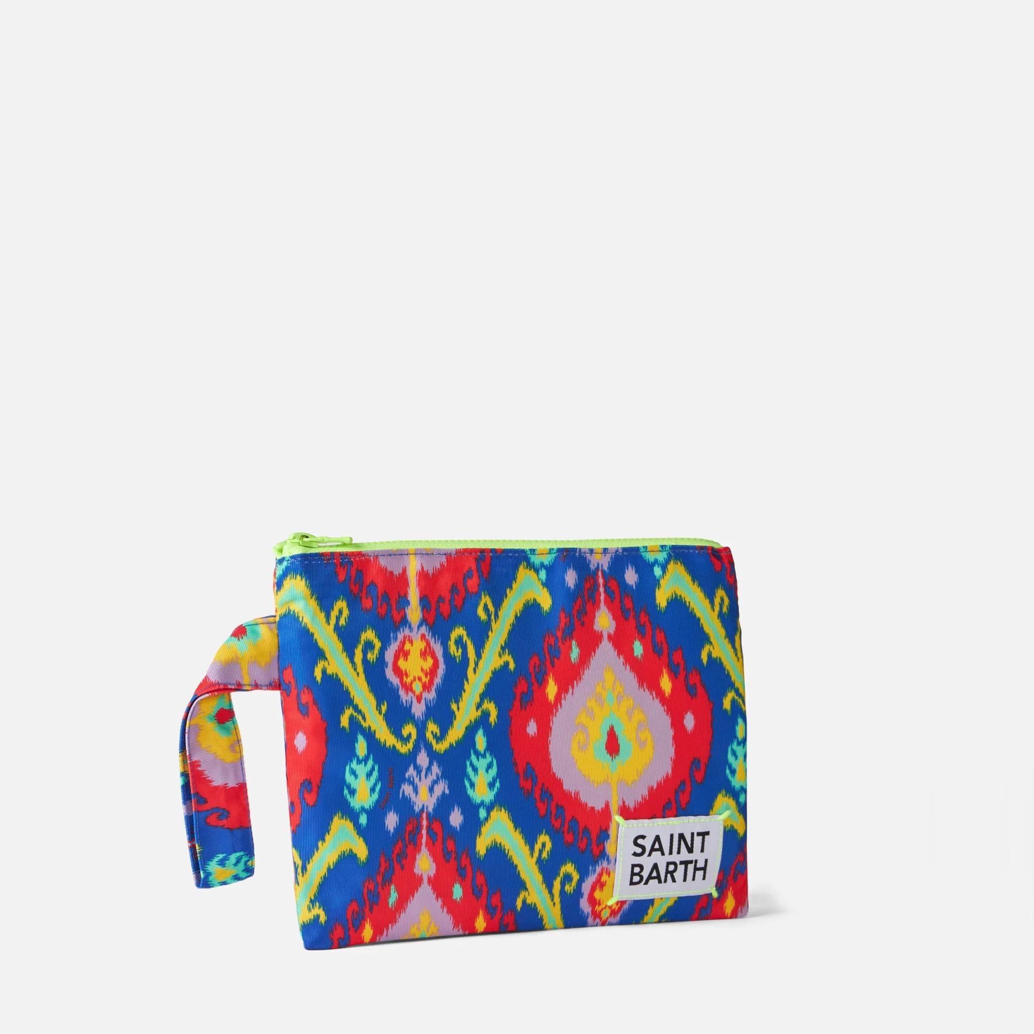 Pochette Pareasy in nylon con stampa ikat<BR/> PARE0001 00730D MC2 SAINT BARTH 