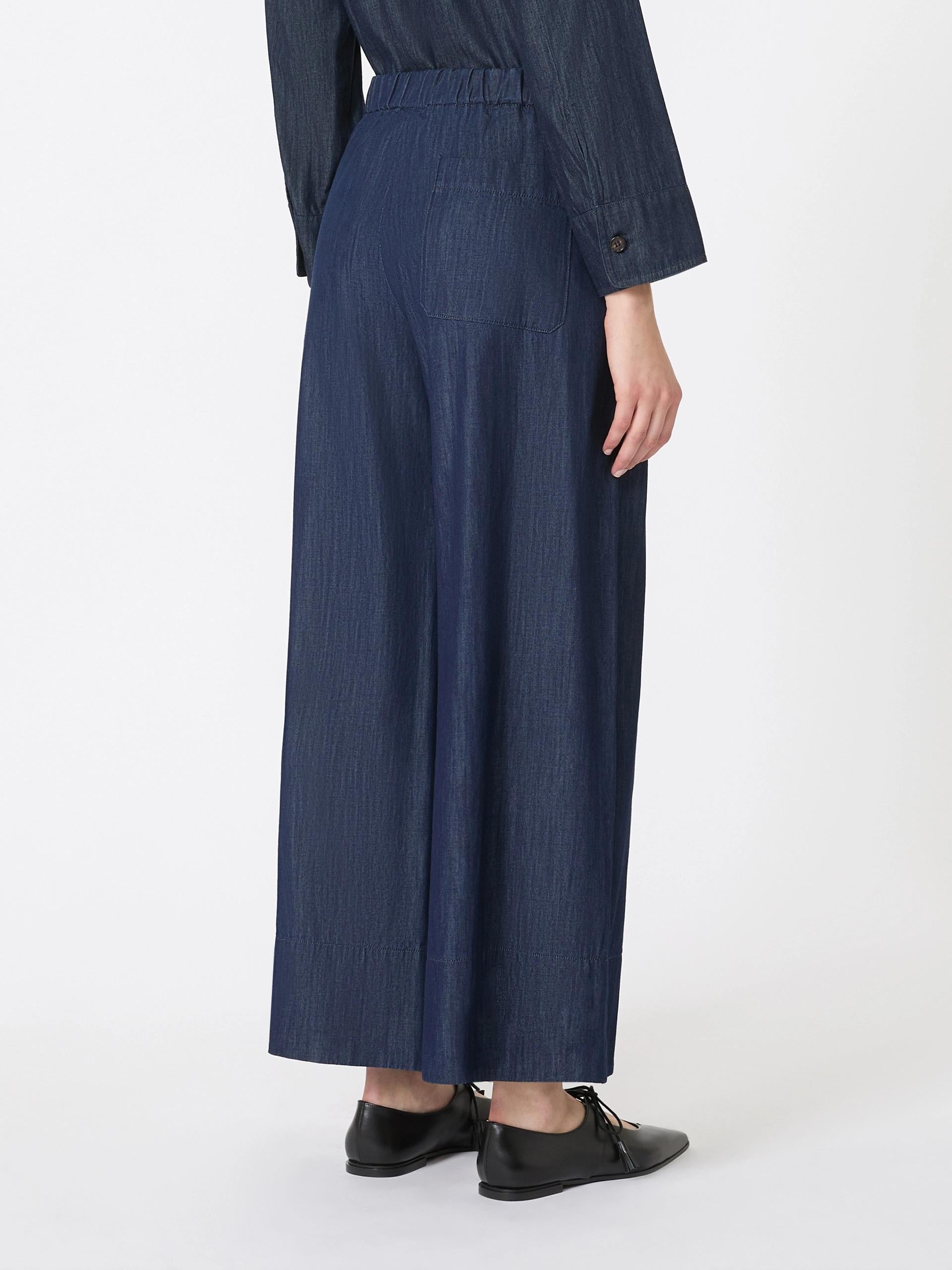 Pantalone jogging in denim - Blu notte<BR/> JOUR 001 TIMELESS 