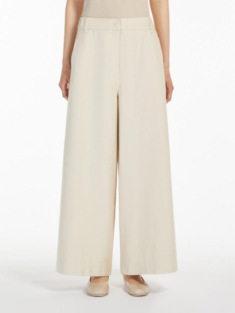 Pantalone donna ampio in drill di cotone DISCO 001 WEEKEND 