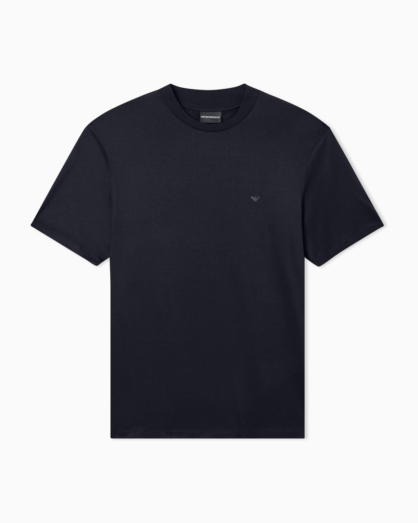T-shirt in jersey di misto lyocell EM005491AF24839 UB118 ARMANI 