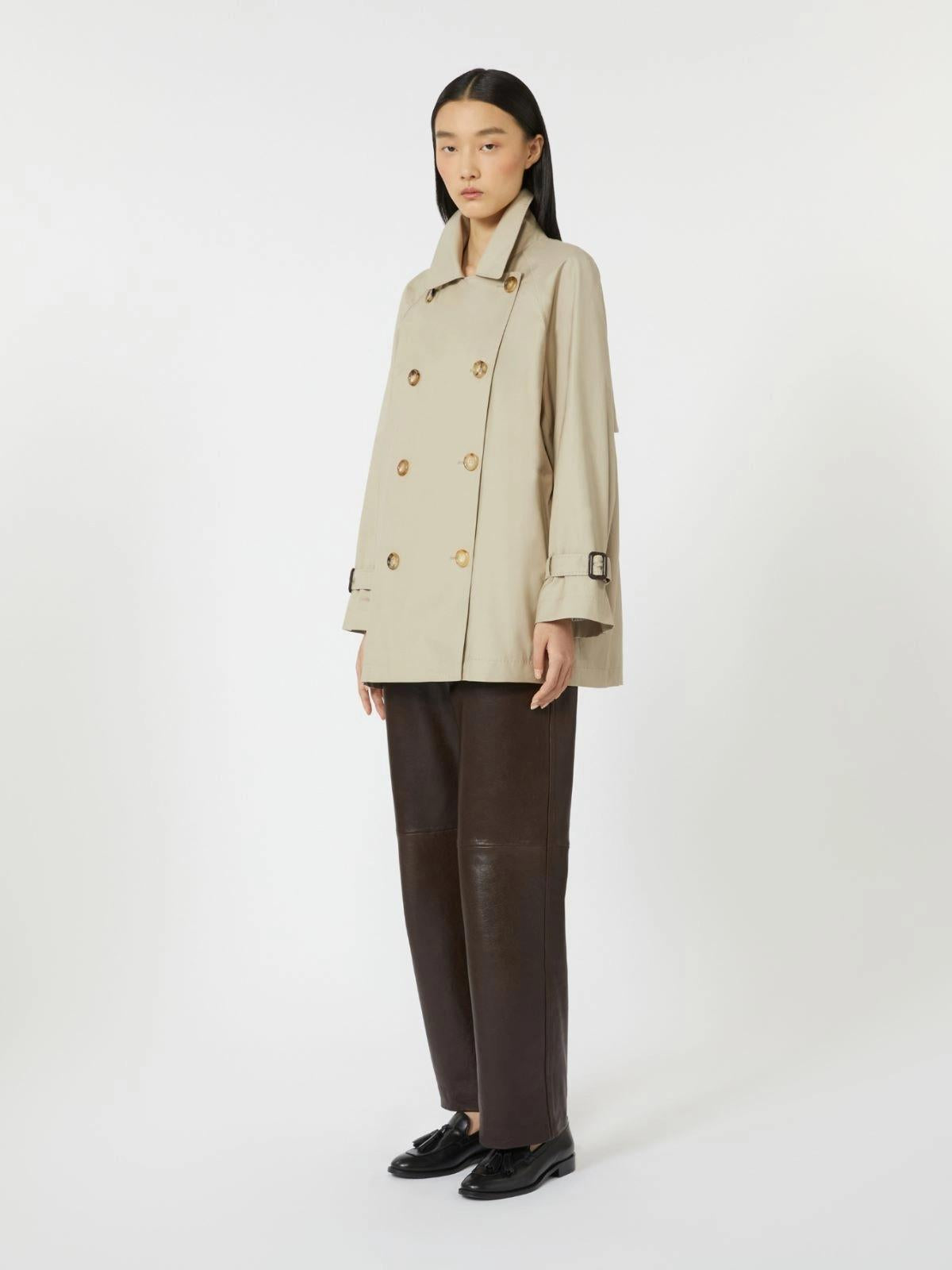 MTCCALLE<BR/>Trench crop in twill antigoccia MTCCALLE 013 MAX MARA THE CUBE 