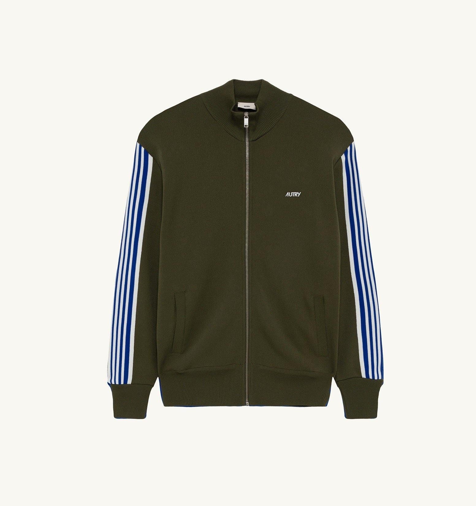 GIACCA IN VISCOSA LAVORATA A MAGLIA STILE TENNIS CON ZIP