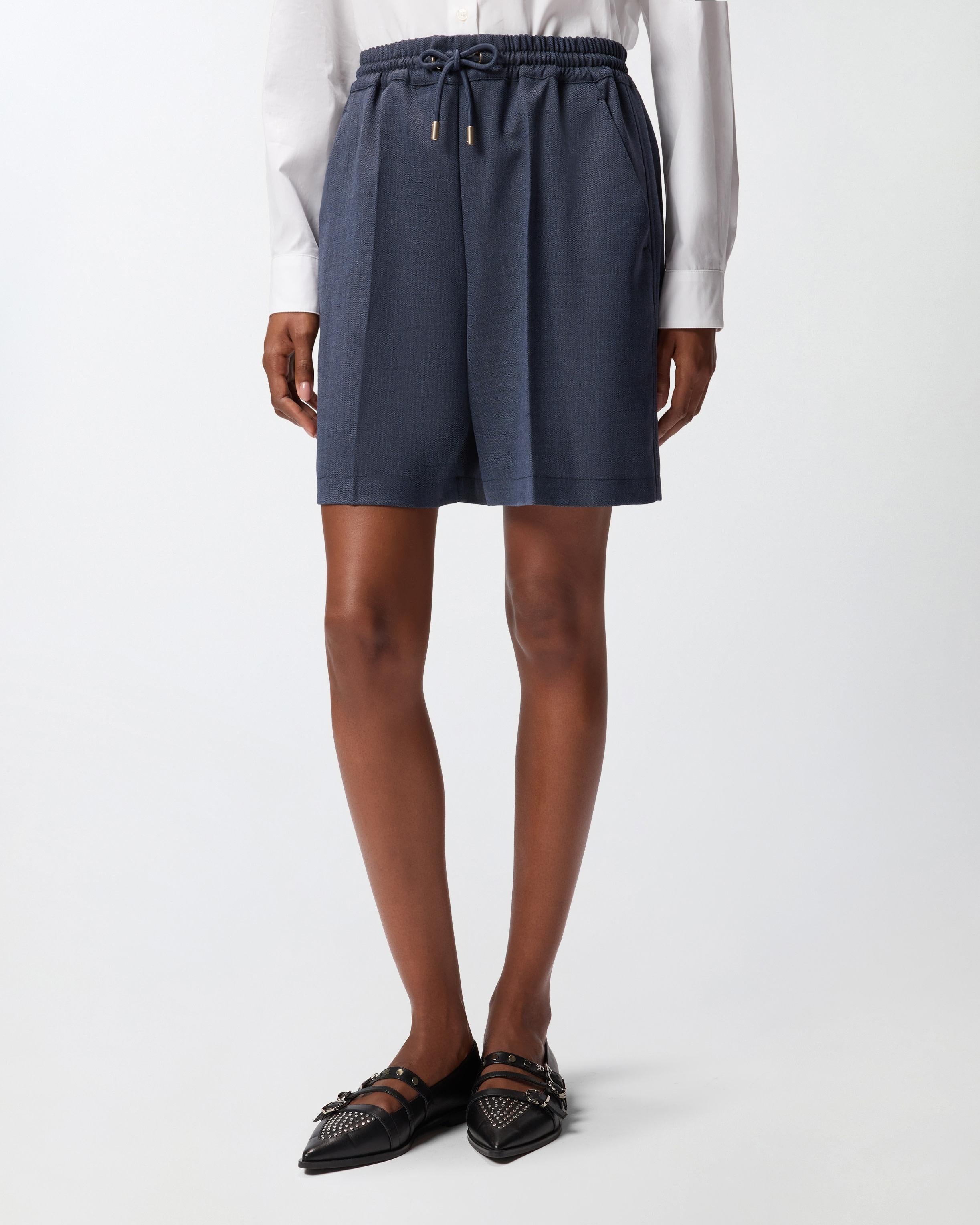 scarola<BR/>Pantaloncini shorts in lana armaturata<BR/><BR/> 105742A2SN G02 PINKO 