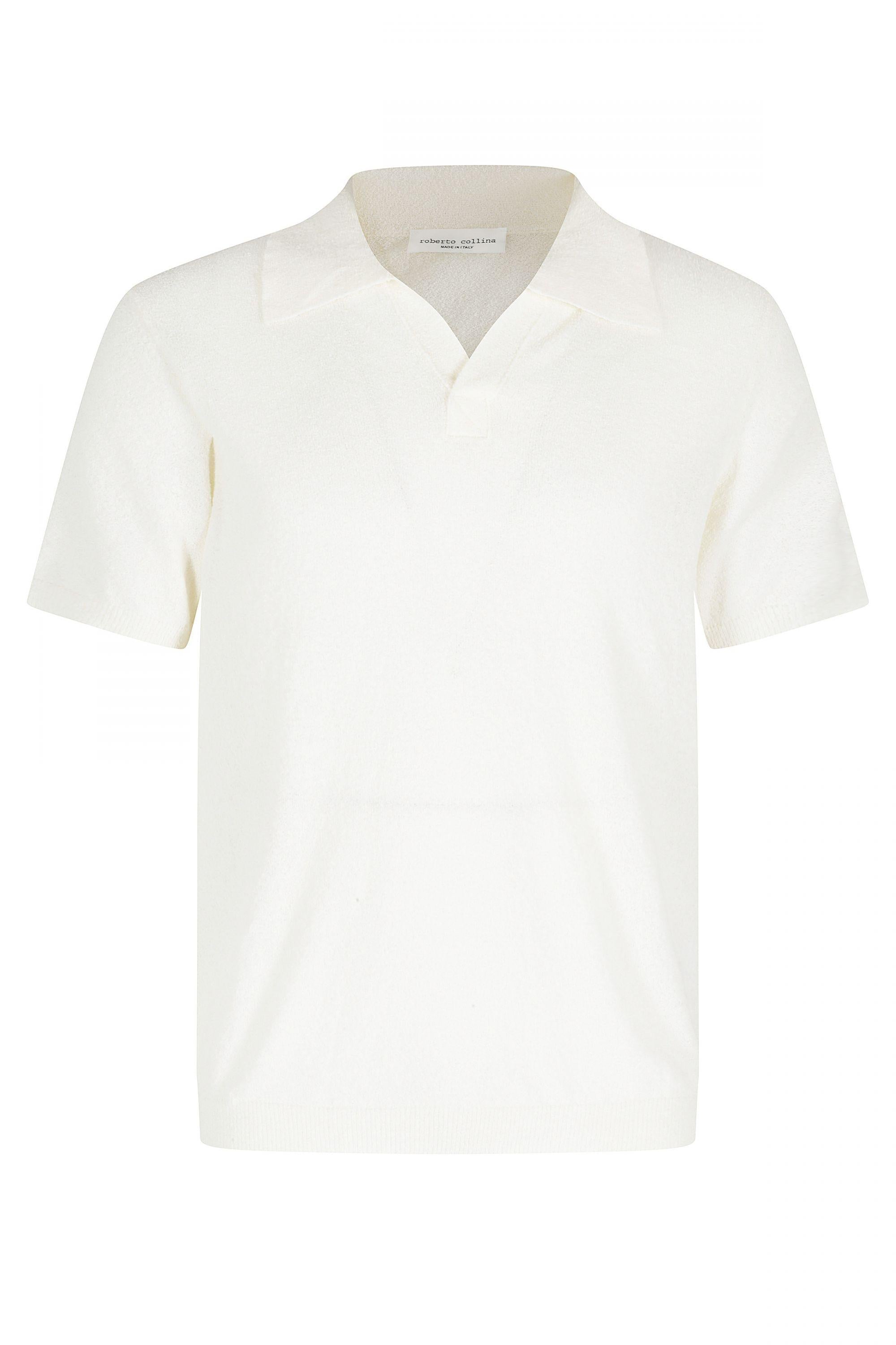 Polo Leggera Spugna Ecru<BR/> 261MYA44124 01 ROBERTO COLLINA 