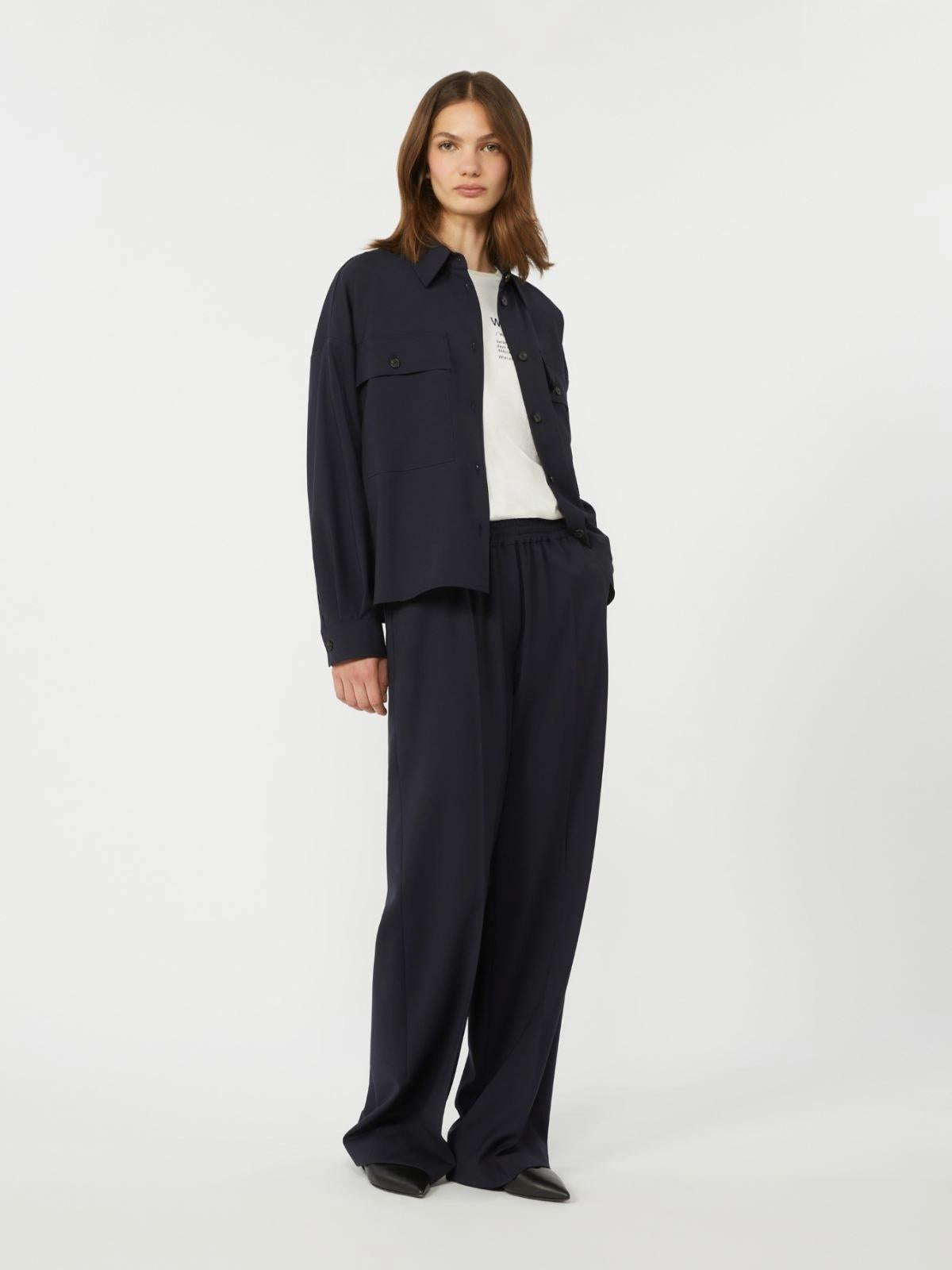 WKDMALLO<BR/>Pantalone in tela di pura lana WKDMALLO 001 WEEKEND 