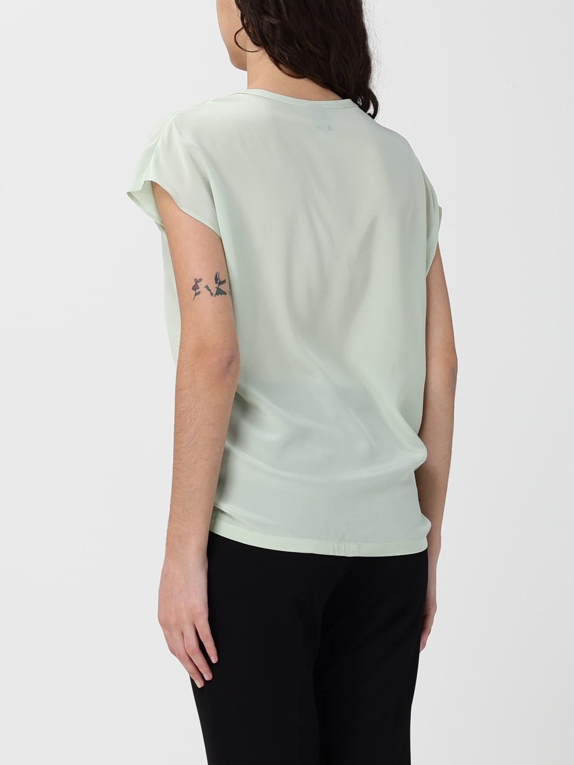 Camicetta con dettaglio logo<BR/><BR/> 106195A2T7 S86 PINKO 