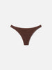 Slip mare Naomi modello brasiliana in tessuto crinkle marrone