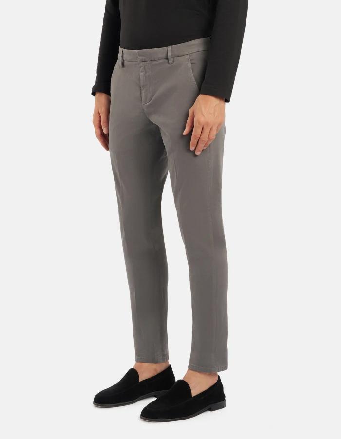 Pantaloni Gaubert slim in gabardina mano calda<BR/> UP235GSE043PTD 925 DONDUP 