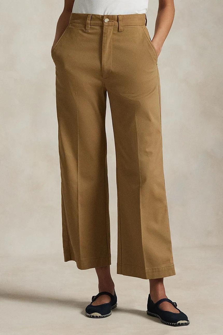 Pantaloni in Twill di Cotone Cropped 211873988 500 RALPH LAUREN 