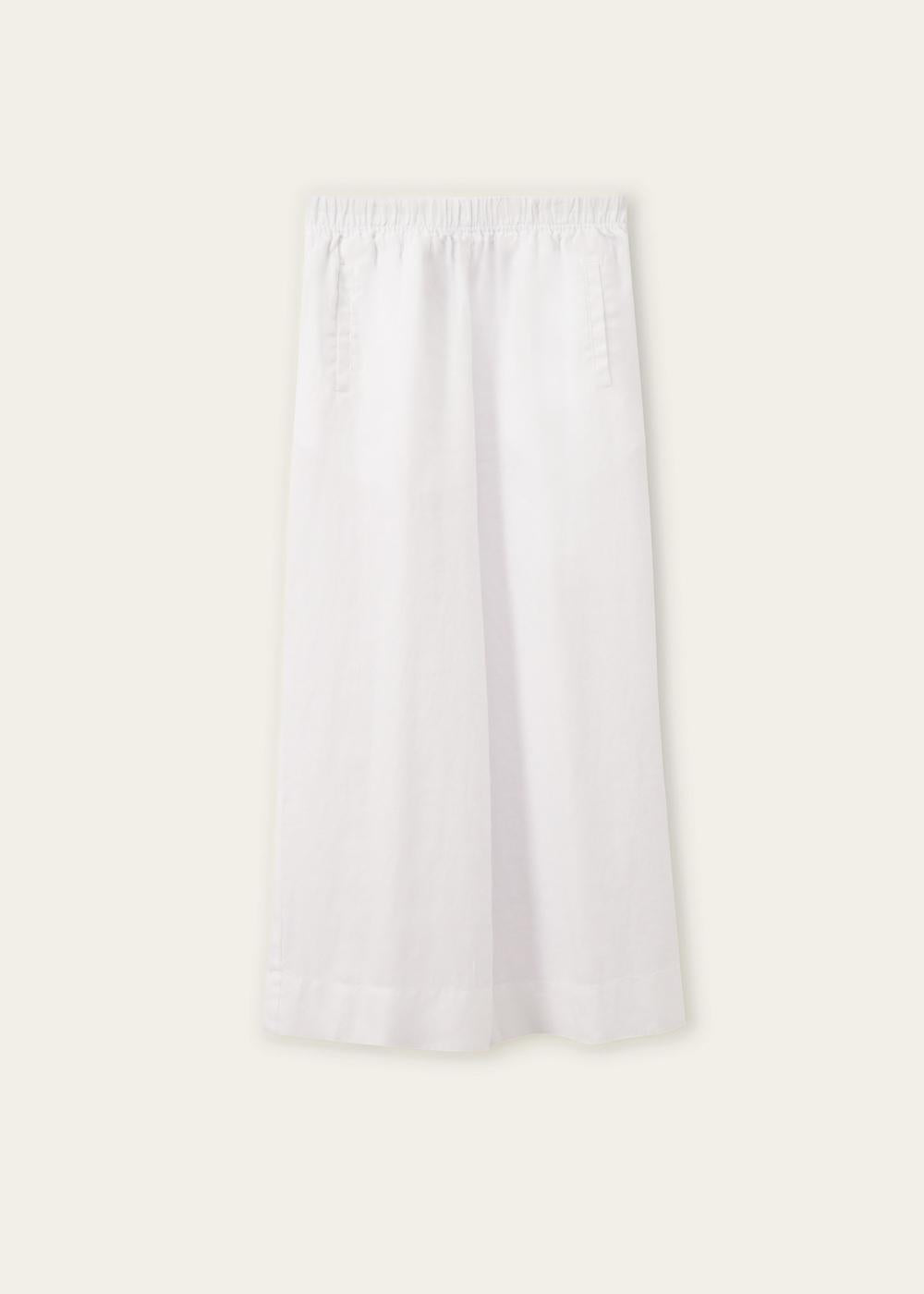 Pantalone tinto capo gamba larga con elastico