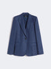 Blazer in canvas di lino - Blu