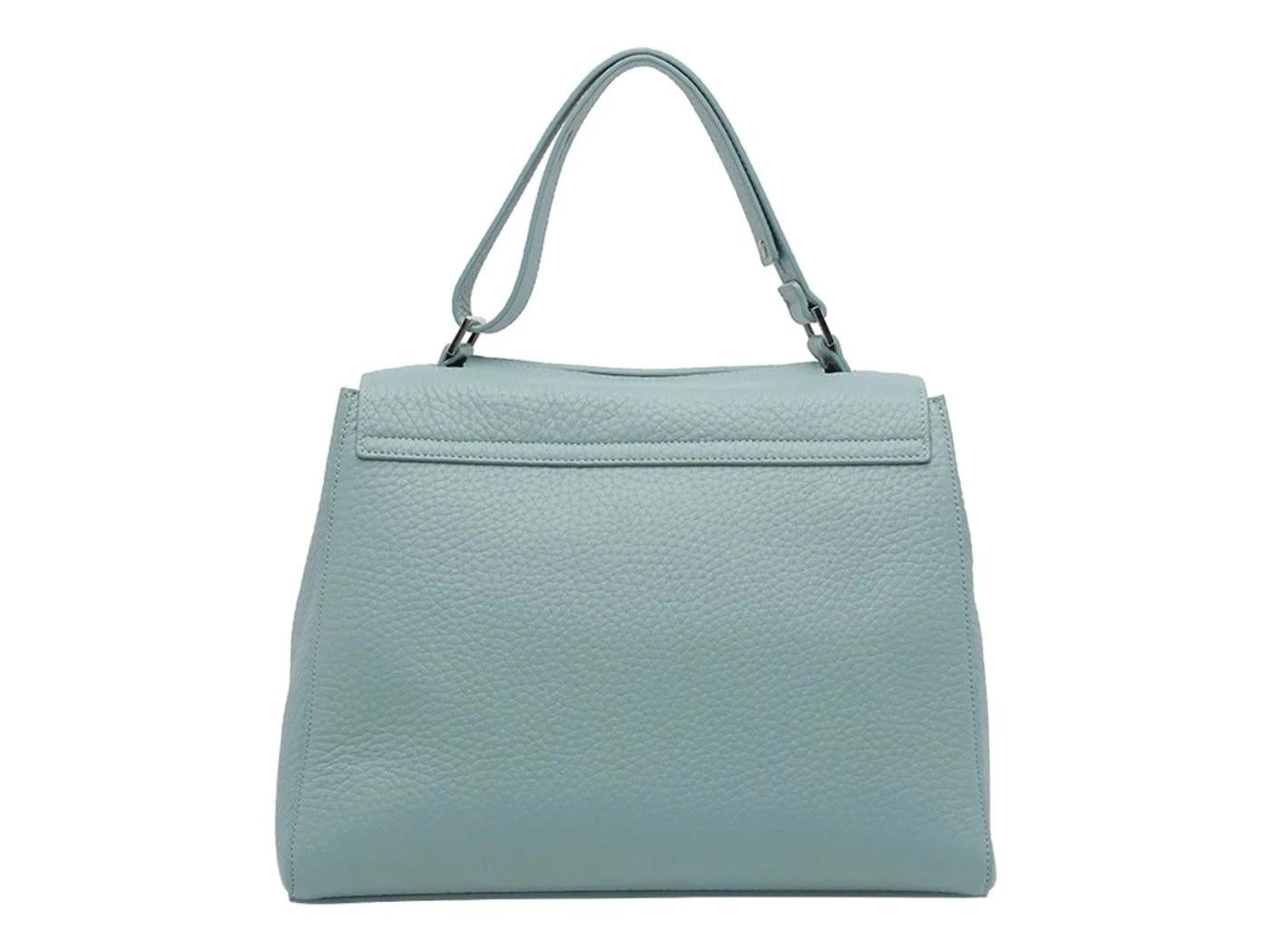 Borsa Sveva Soft Piccola a mano in pelle con tracolla B01999SOF ACQUA ORCIANI 