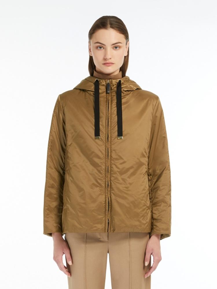 Giacca imbottita con cappuccio in tela antigoccia GREENH 051 MAX MARA THE CUBE 