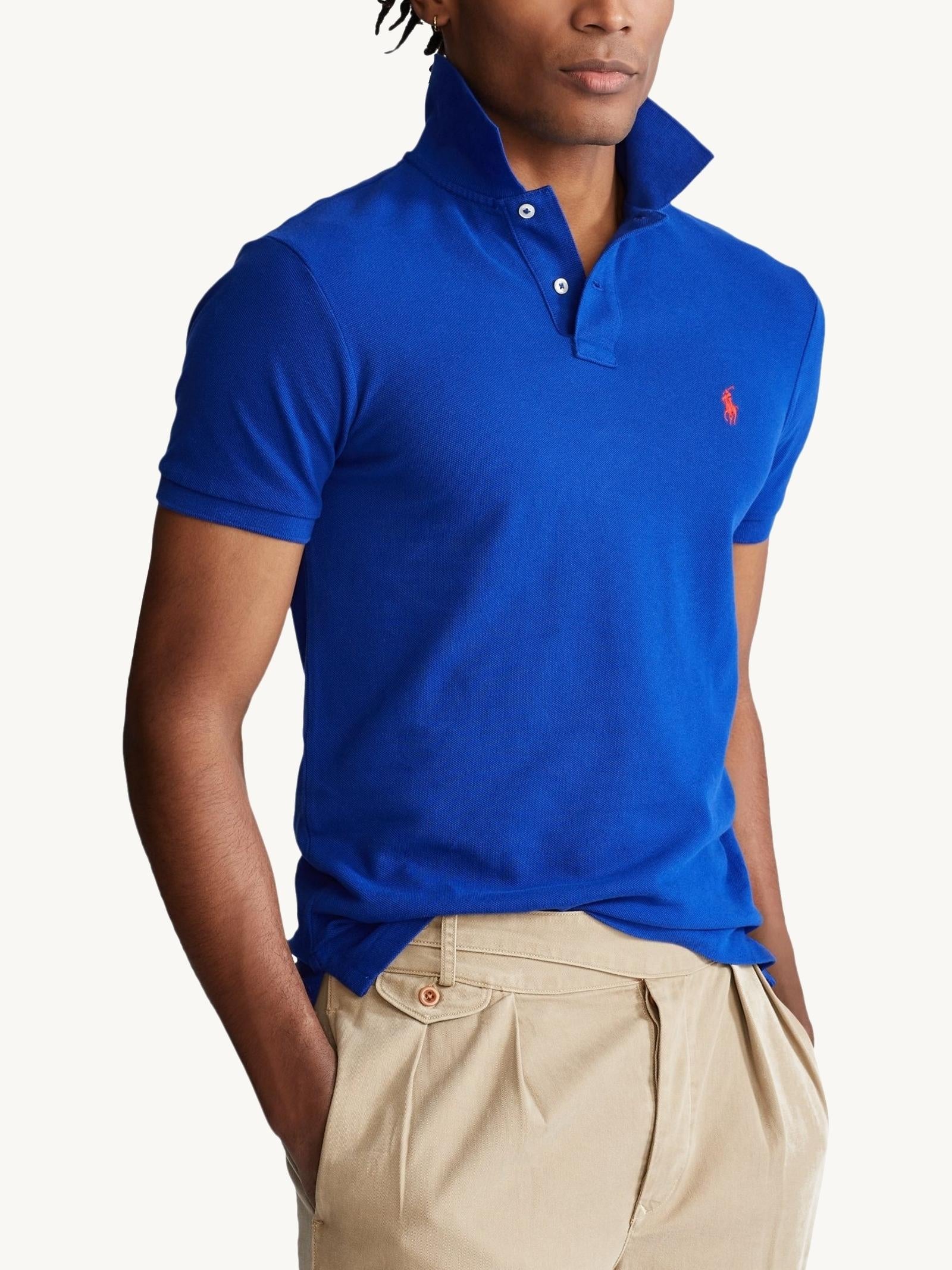 Polo uomo in cotone di piqué 710795080 001 RALPH LAUREN 