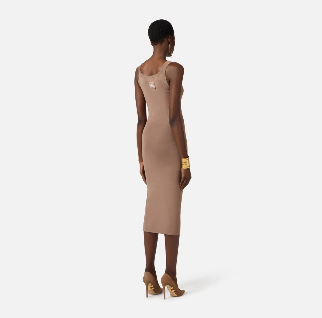 Abito in maglia con bande in viscosa lucida AM03S61E2 727 ELISABETTA FRANCHI 