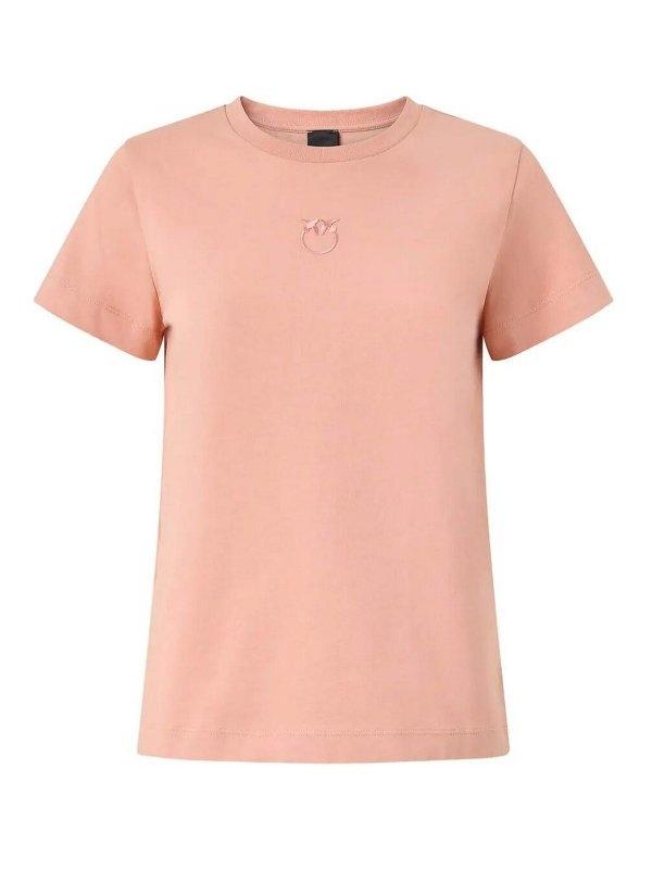 T-shirt con logo Love Birds<BR/> 100355A339 P92 PINKO 