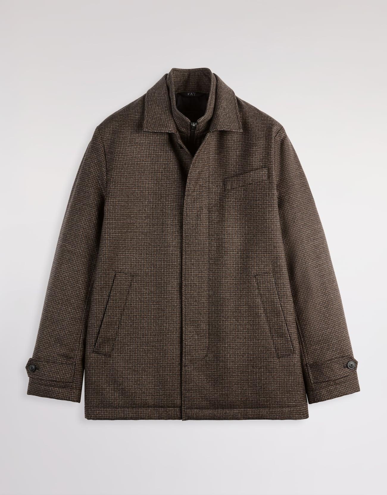 Morning Coat Corto in Lana Mouliné<BR/> NAM13510010XKK S813 FAY 