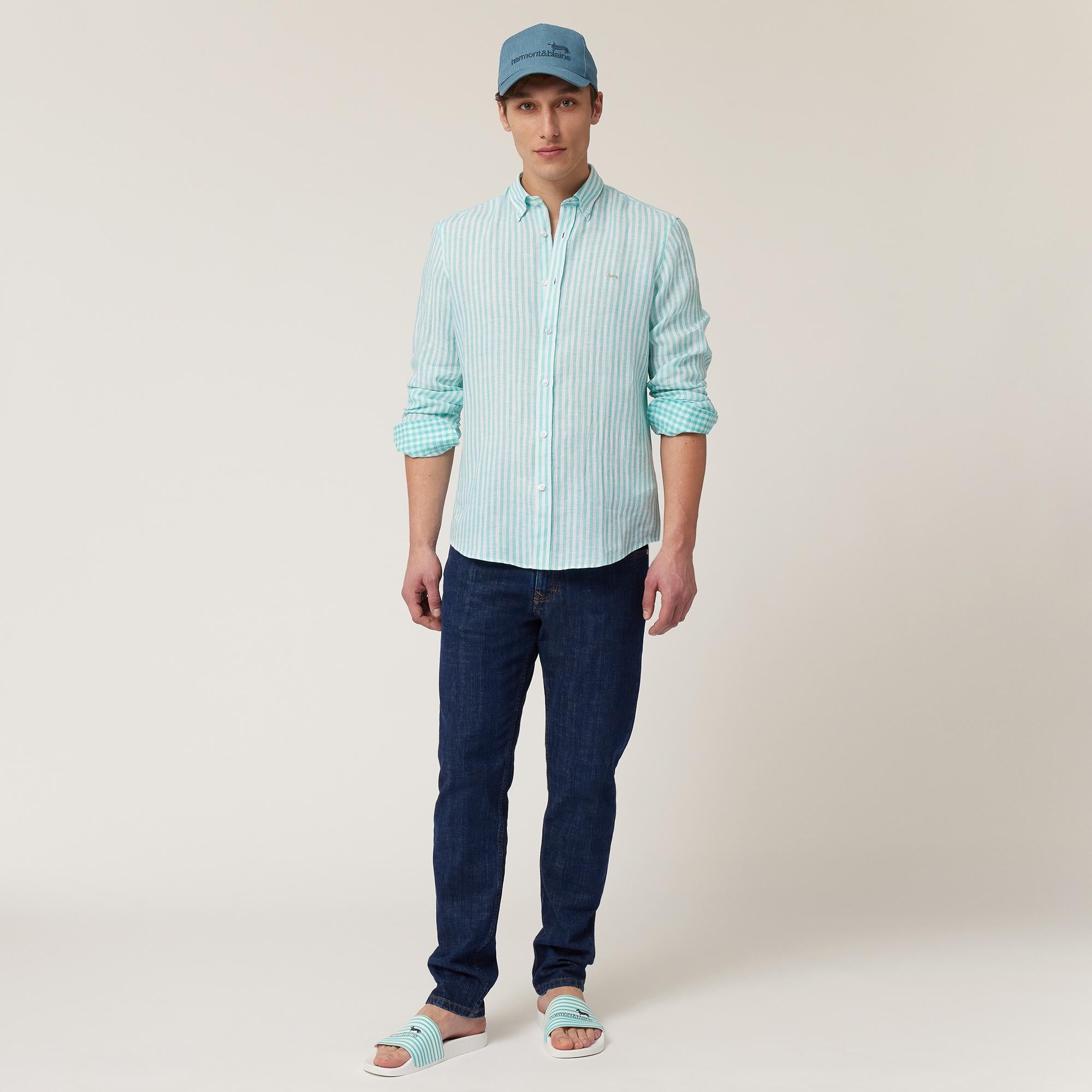 Camicia uomo in puro lino