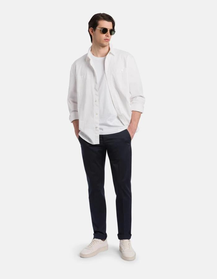 Pantaloni Gaubert slim in gabardina compact<BR/> UP235GS0096UPTD 890 DONDUP 