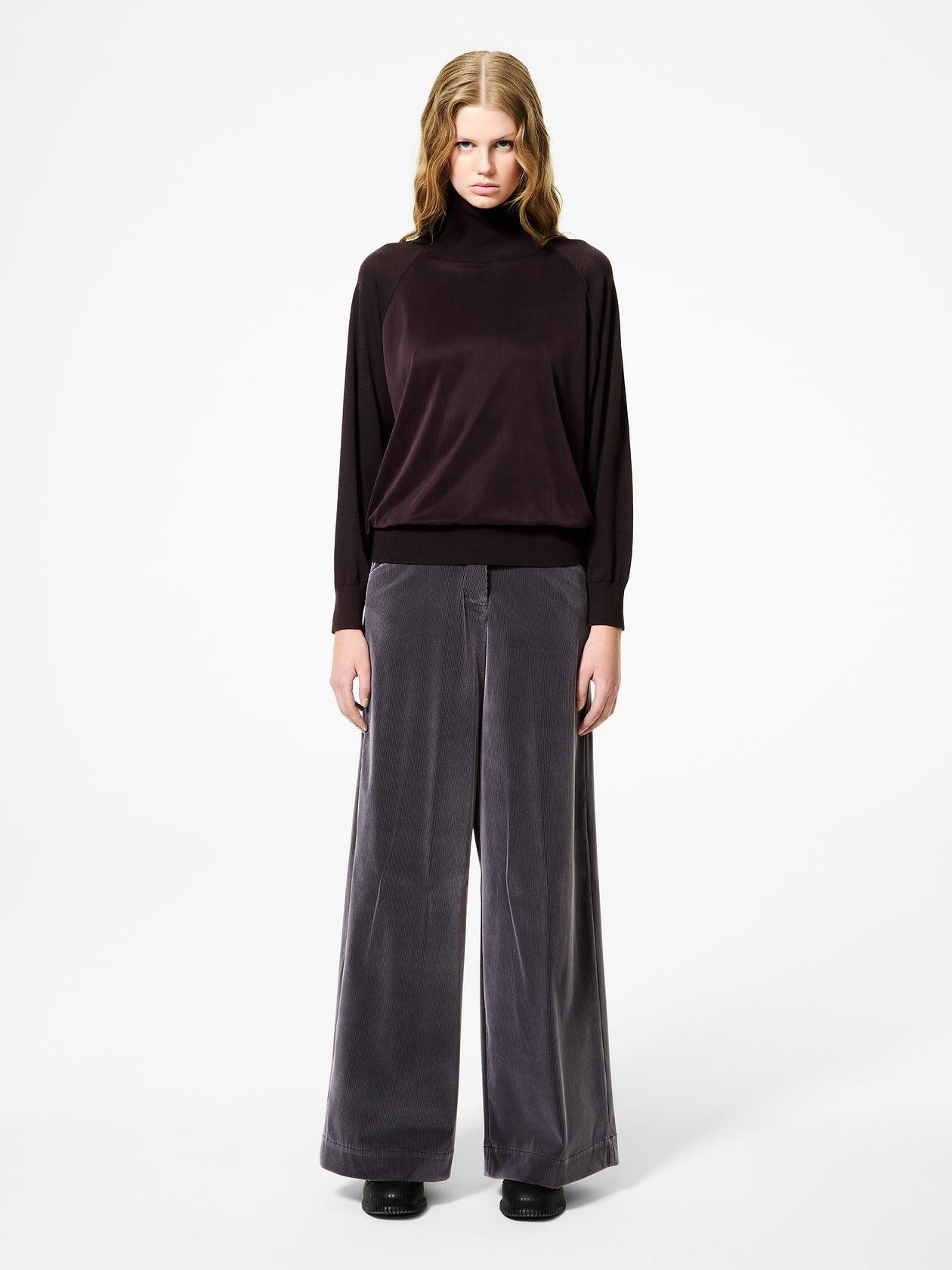 Cupro Turtleneck Wom Soft Knit<BR/> W25664 73 RRD 