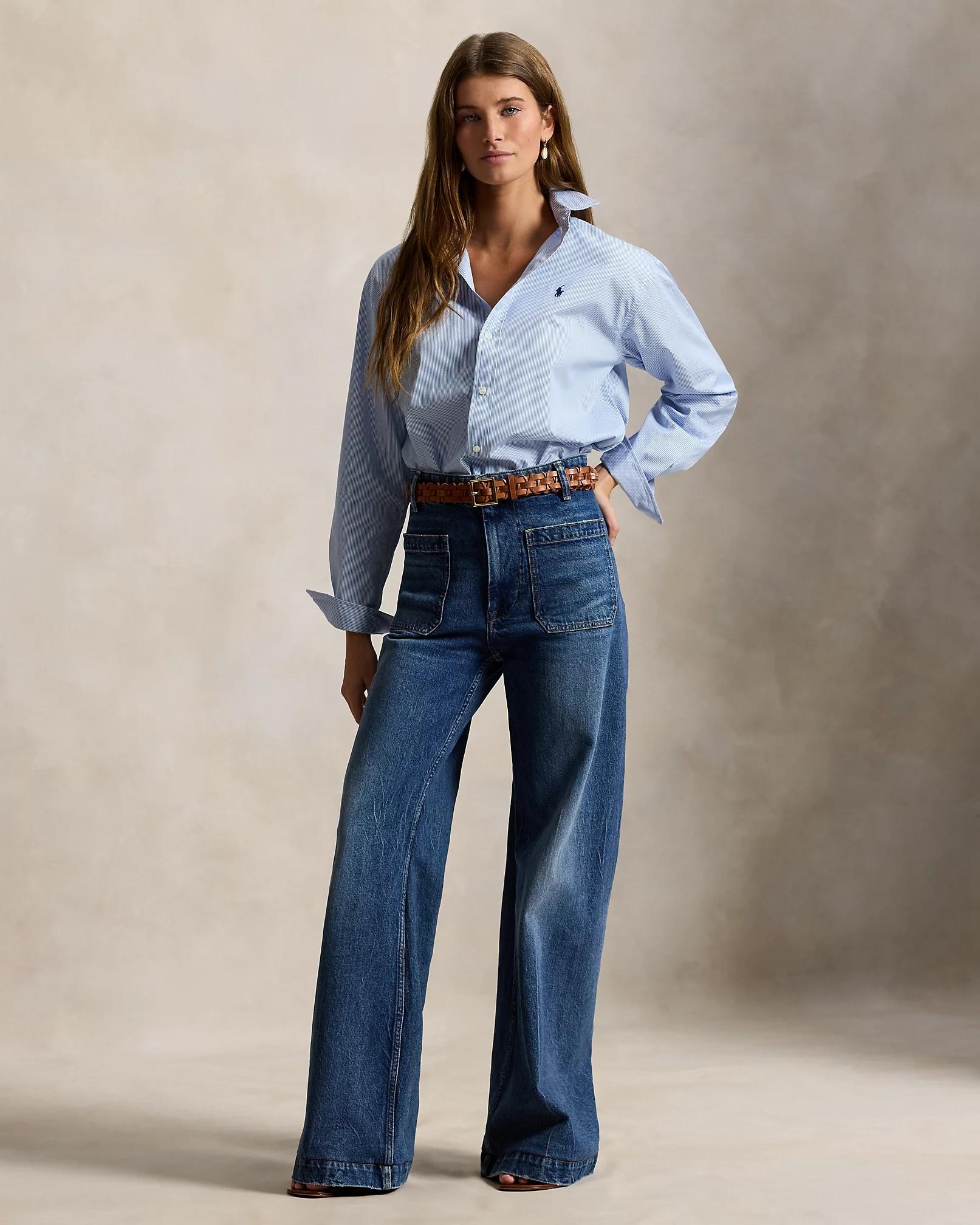 Camicia in cotone a righe dalla vestibilità rilassata 211910743 508 RALPH LAUREN 
