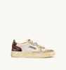 SNEAKERS MEDALIST LOW SUPER VINTAGE IN PELLE SPAZZOLATA COLORE PLATINUM E VIOLET