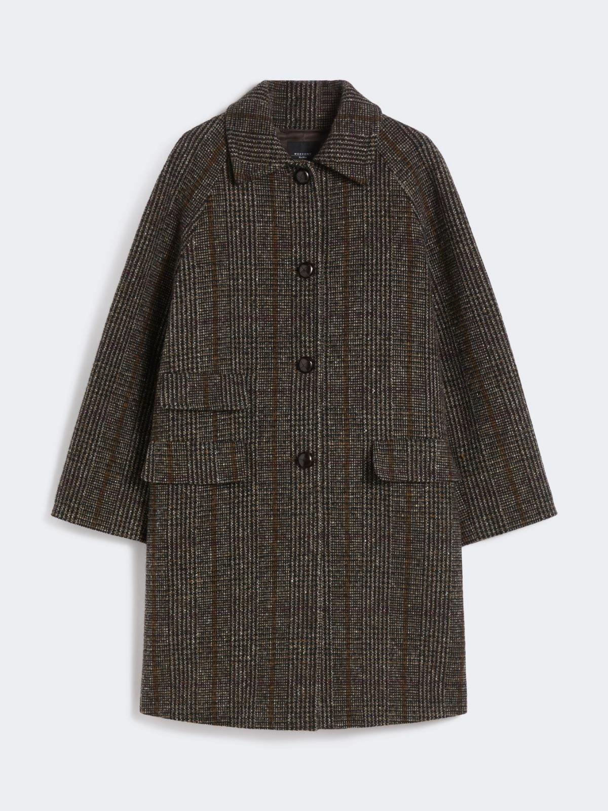 Cappotto midi in lana Principe di Galles PITONE 001 WEEKEND 