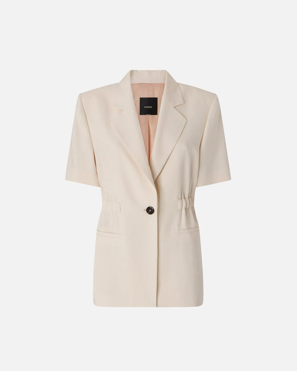 Giacca a maniche corte con vita elasticizzata<BR/> 106912A2W6 C00 PINKO 