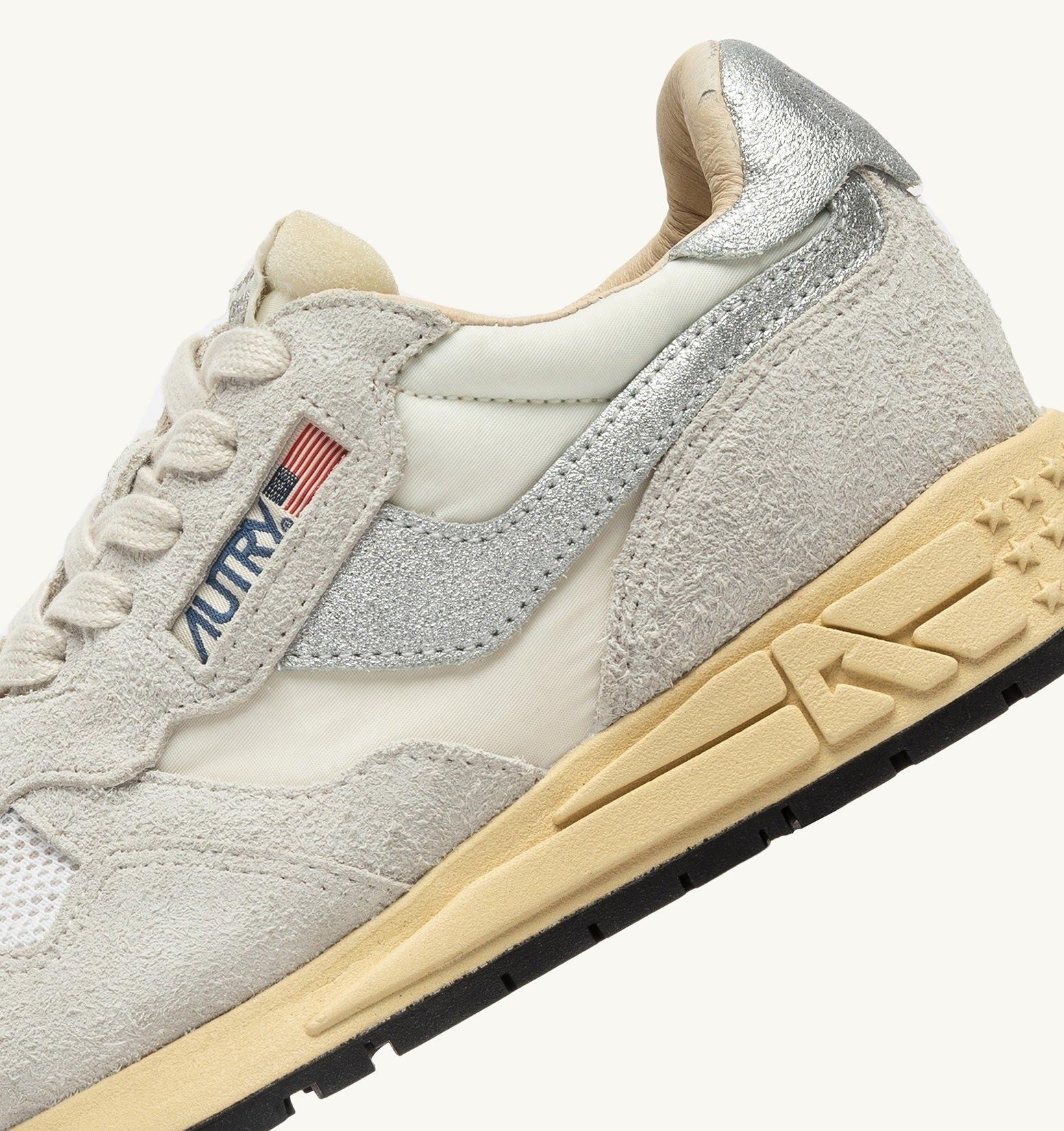 SNEAKERS REELWIND LOW IN NYLON E SUEDE COLORE BIANCO E SILVER