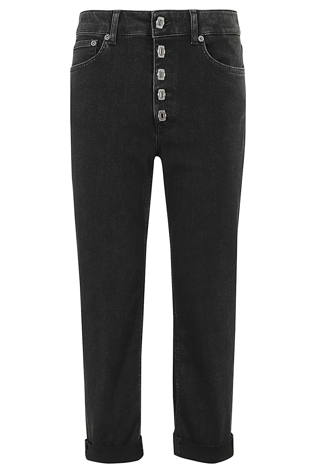 Jeans donna in cotone Koons Gioiello Nero