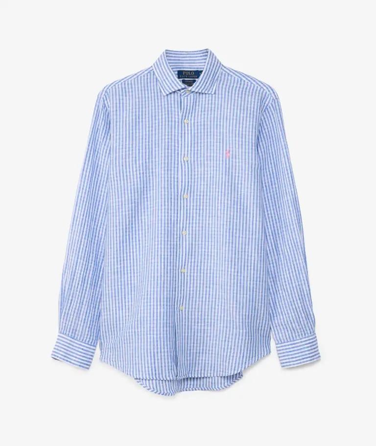 Camicia uomo in misto cotone e lino 710B16700 001 RALPH LAUREN 