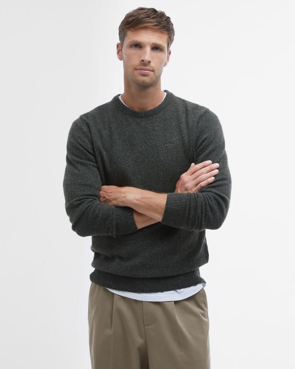 Maglia in pura lana Essential Tisbury MKN0844 GN79 BARBOUR 