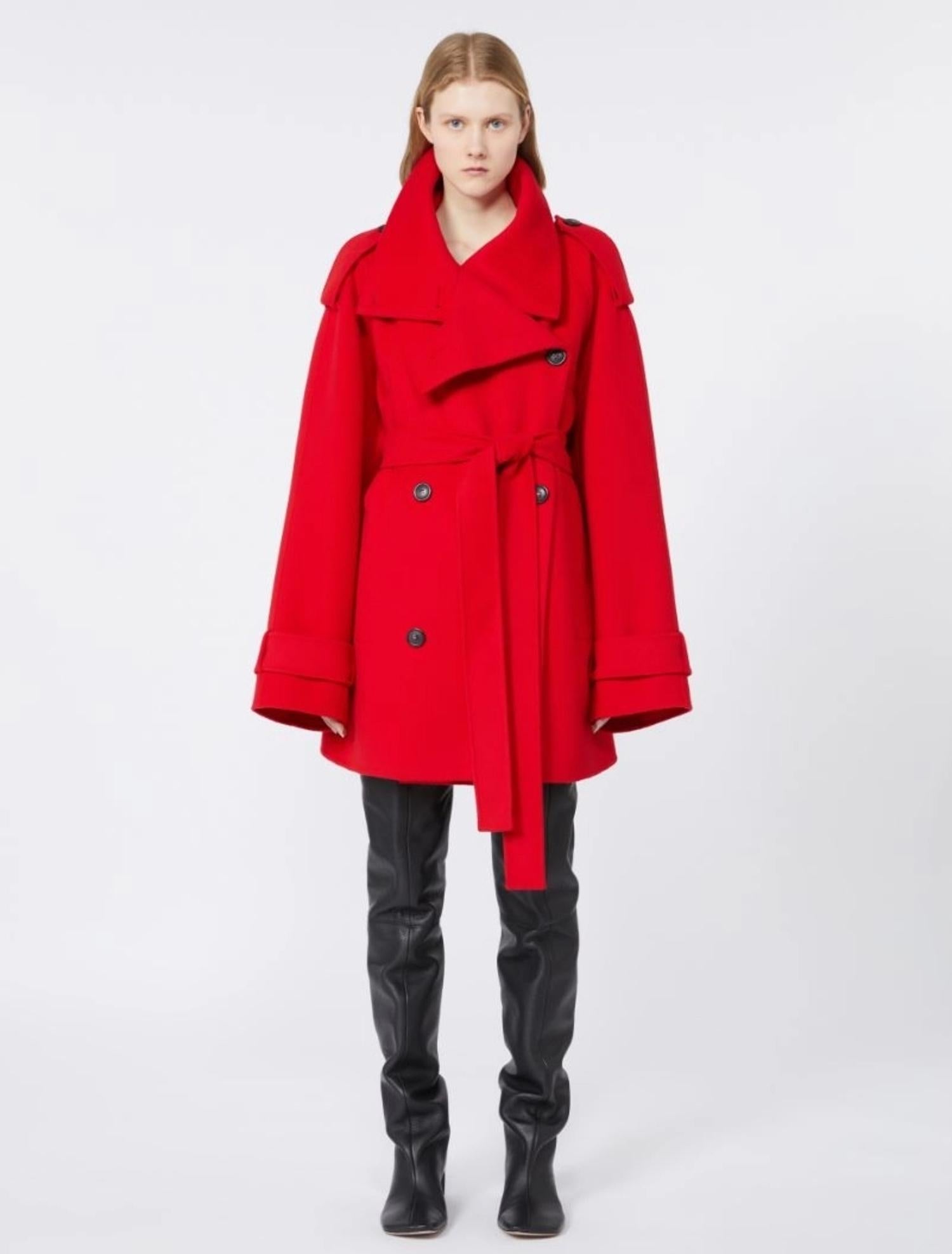 Cappotto doppio petto corto in lana BOUQUET1234 015 SPORTMAX 