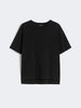 T-shirt boxy in jersey di cotone - Nero