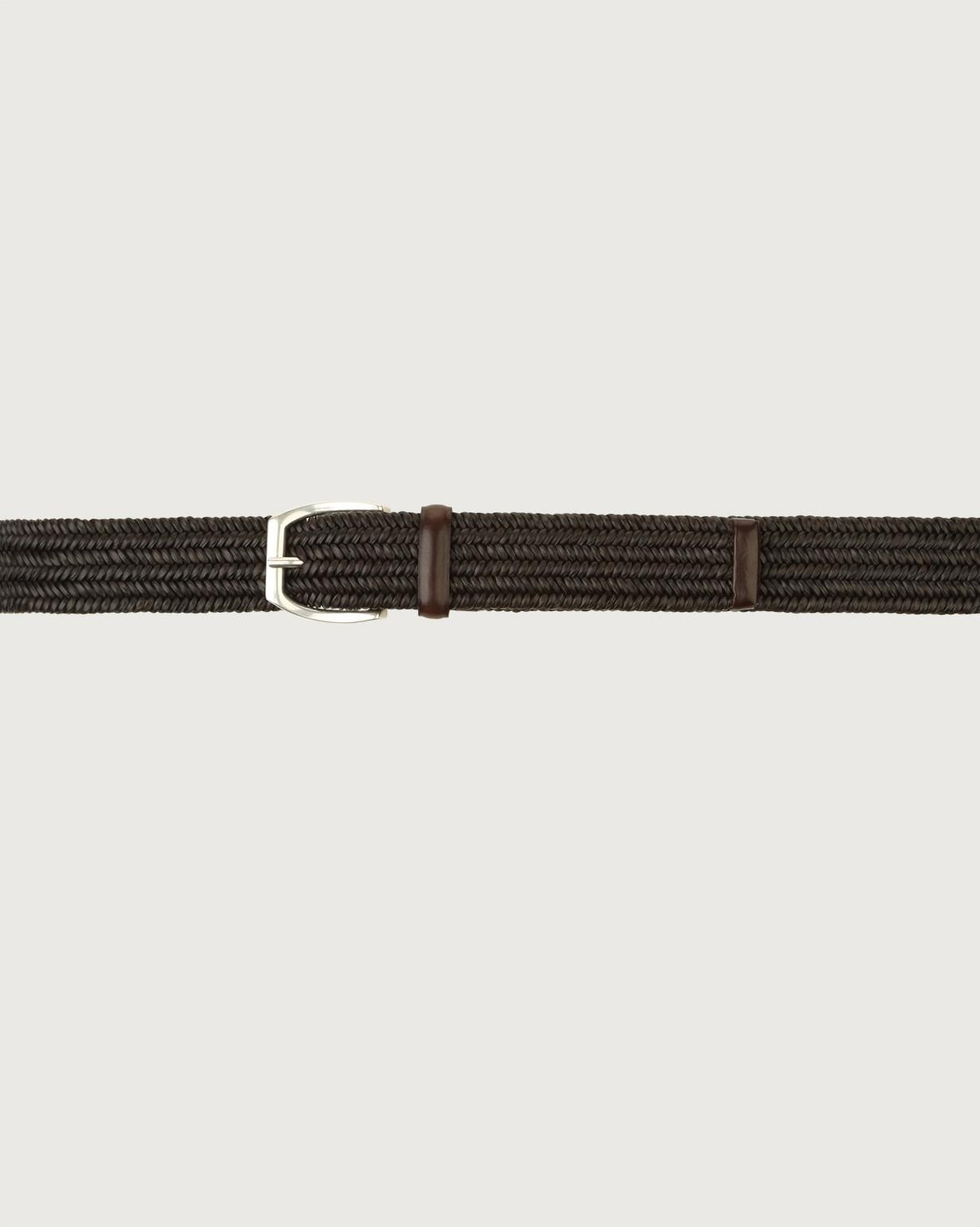 Cintura intrecciata Wide in pelle<BR/> U07187WID MORO ORCIANI 