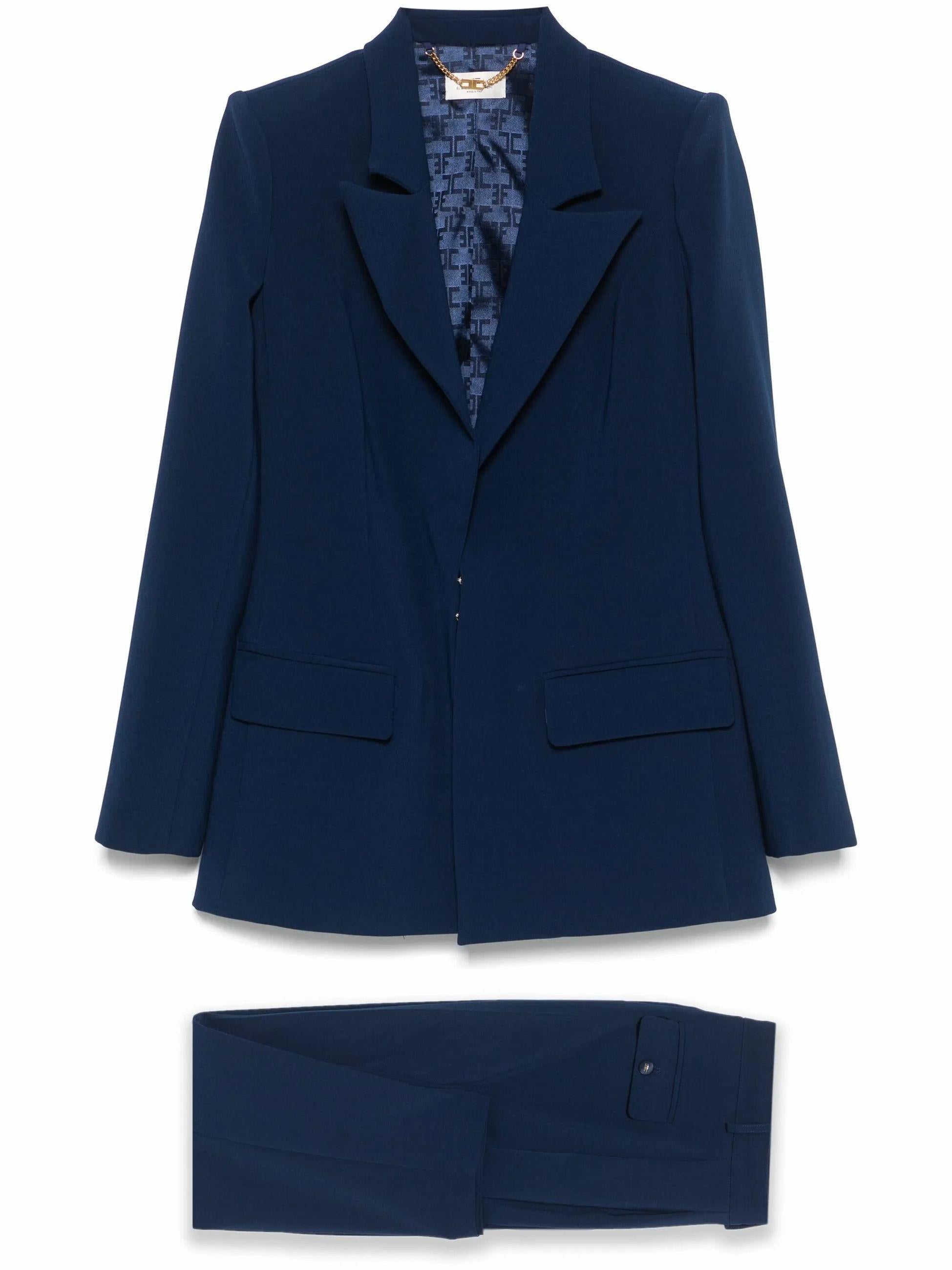 Tailleur in crêpe con decorazione logo TP00351E2 DC8 ELISABETTA FRANCHI 