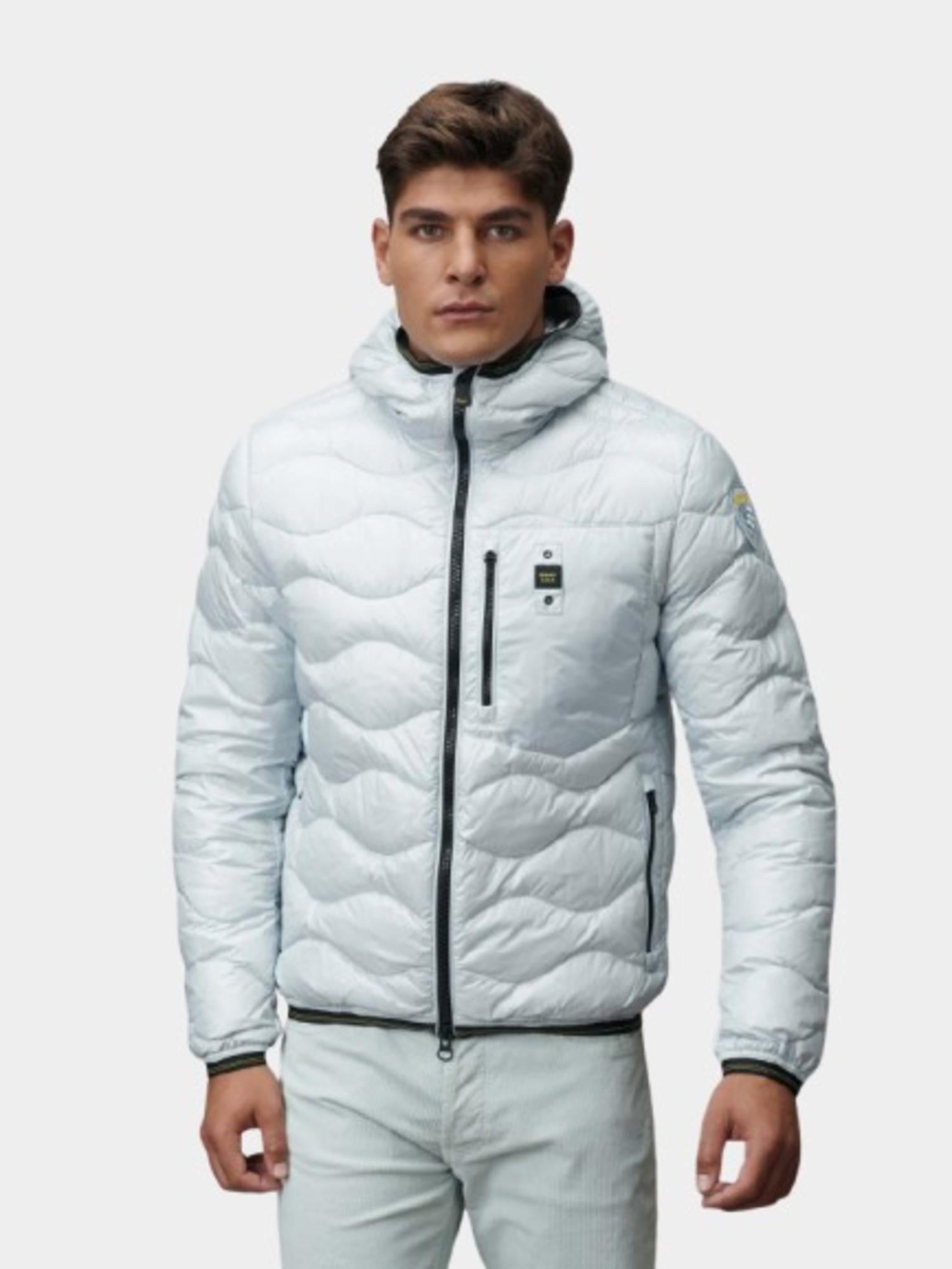 Piumino uomo in nylon imbottitura in piuma