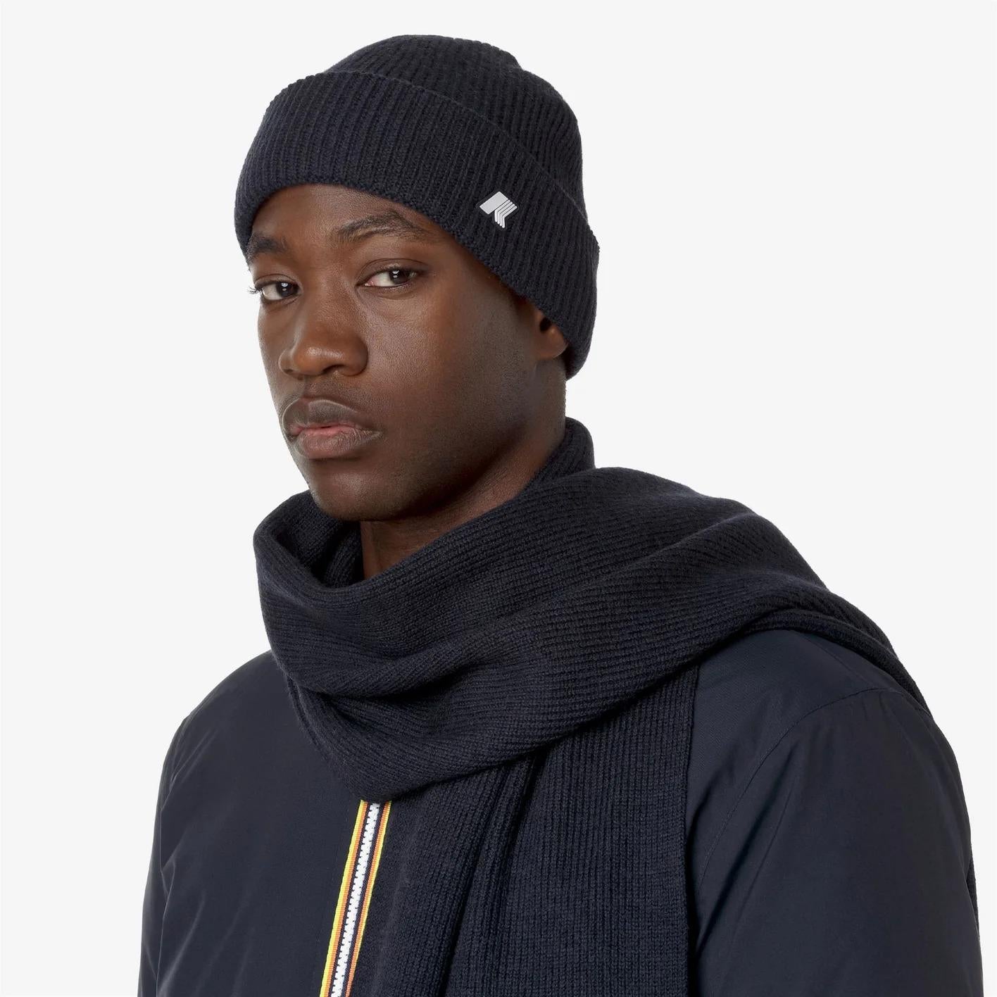 BRICE CARDIGAN STITCH WOOL<BR/>Beanie Invernale Unisex in Lana K2132HW AZ2 K-WAY 