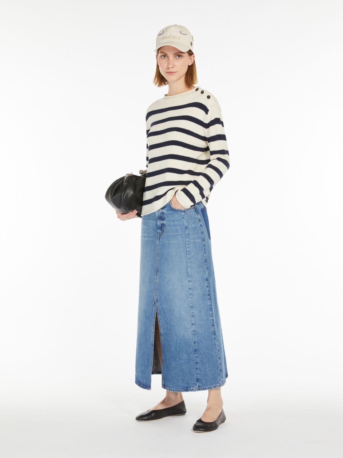 Gonna donna lunga in denim di cotone GESSO 006 WEEKEND 