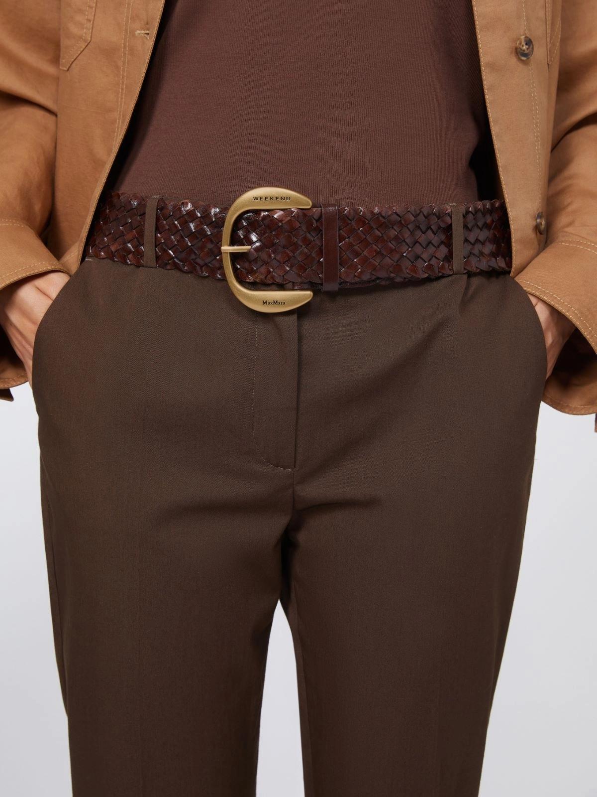 Cintura in cuoio intrecciato - MARRONE SCURO<BR/> WKAGELO 001 WEEKEND 
