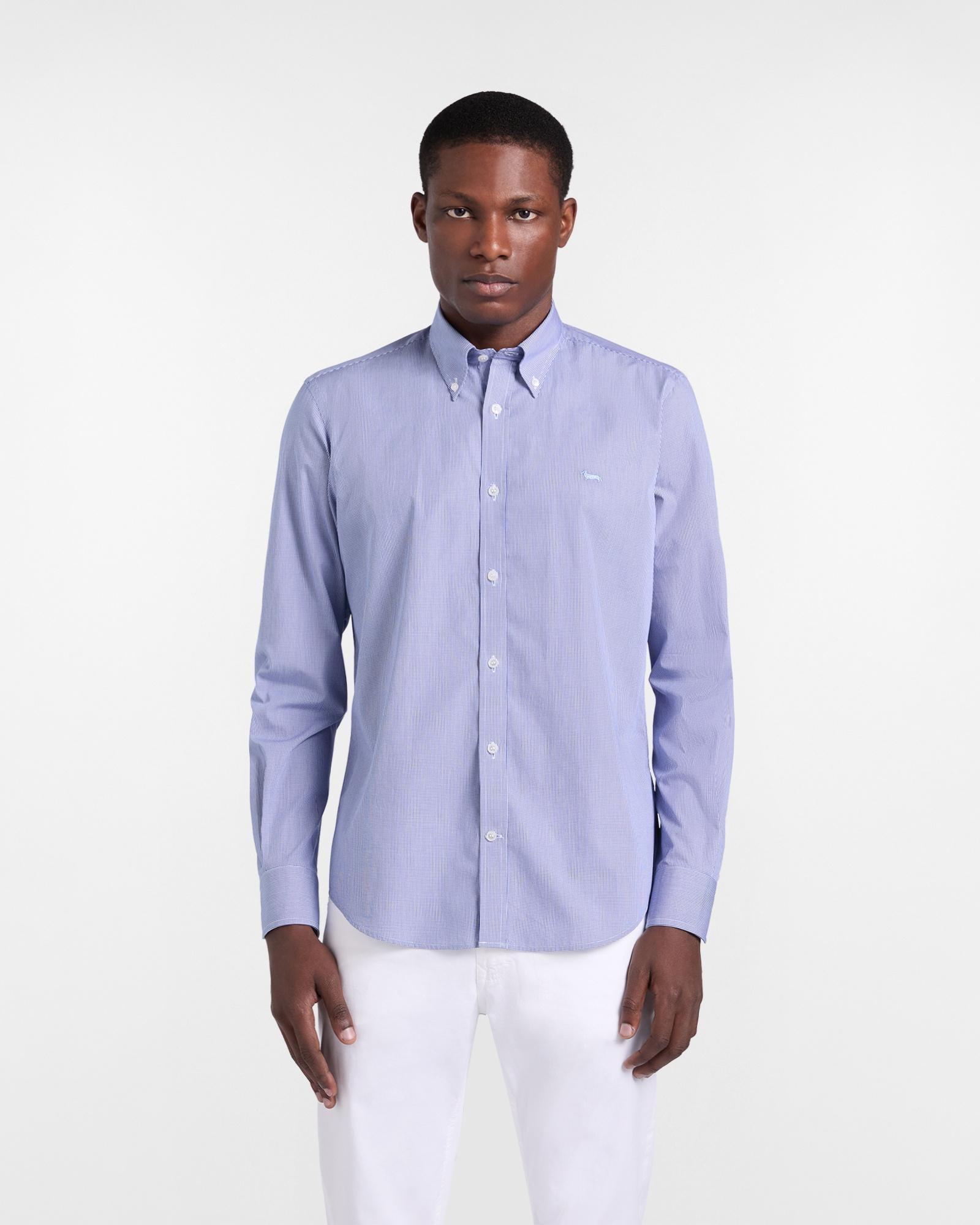 Camicie micro check regular fit<BR/> CRQ074013438B 801 HARMONT & BLAINE 