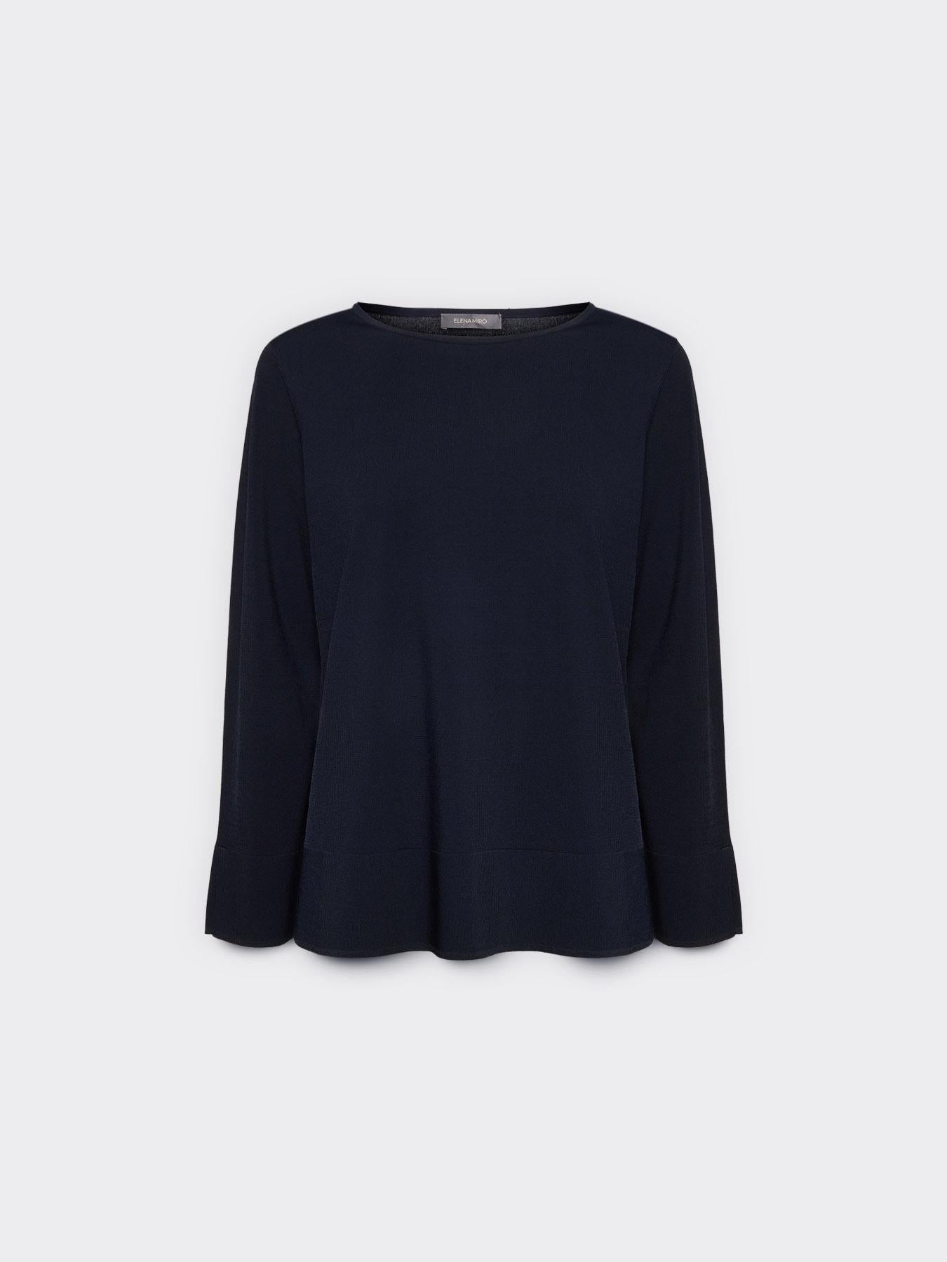Maglia tinta unita misto viscosa<BR/> M561Z100751N 34 ELENA MIRO 