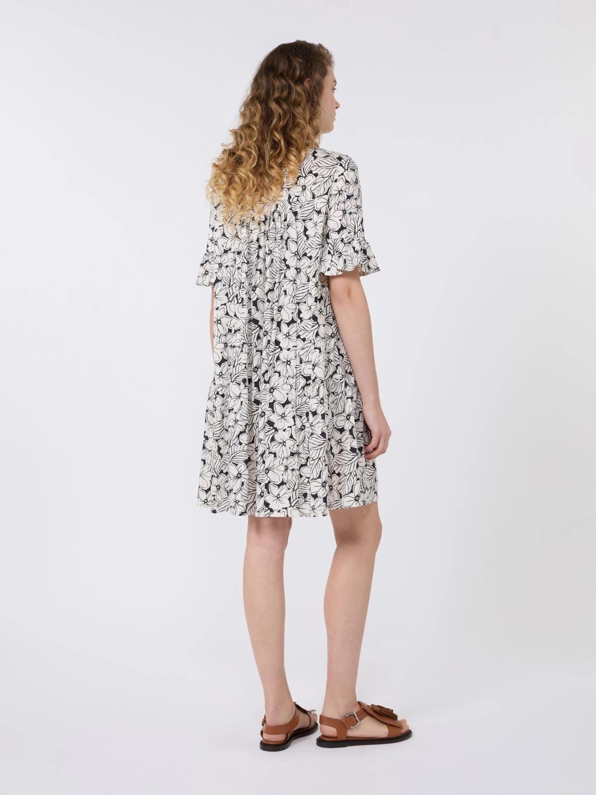 Abito in jersey di cotone stampato - NERO<BR/> WKDFUOCO 002 WEEKEND 